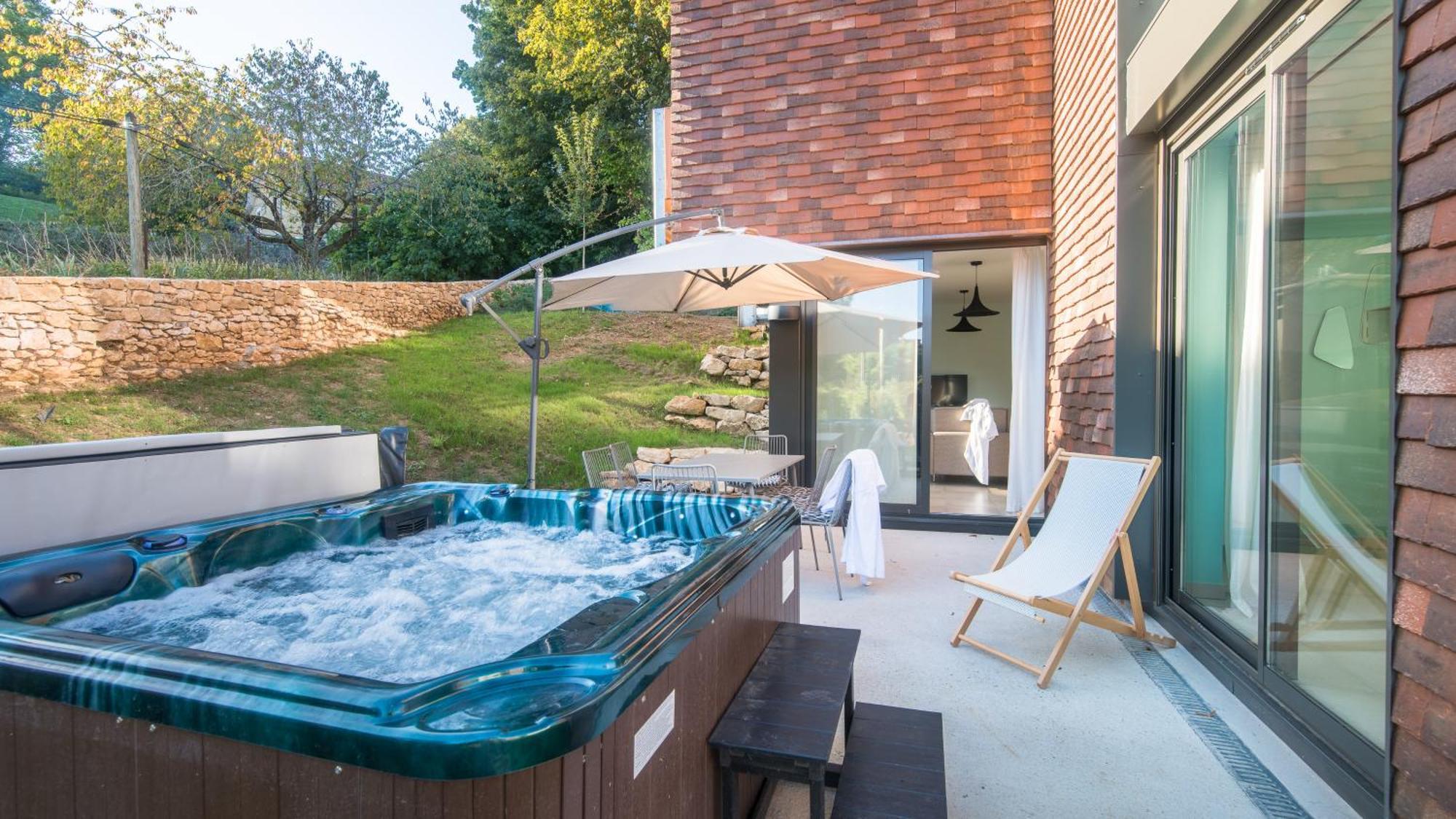 萨尔拉拉卡内达Cote Jardin Avec Jacuzzi Privatif Et Parking Prive公寓 外观 照片